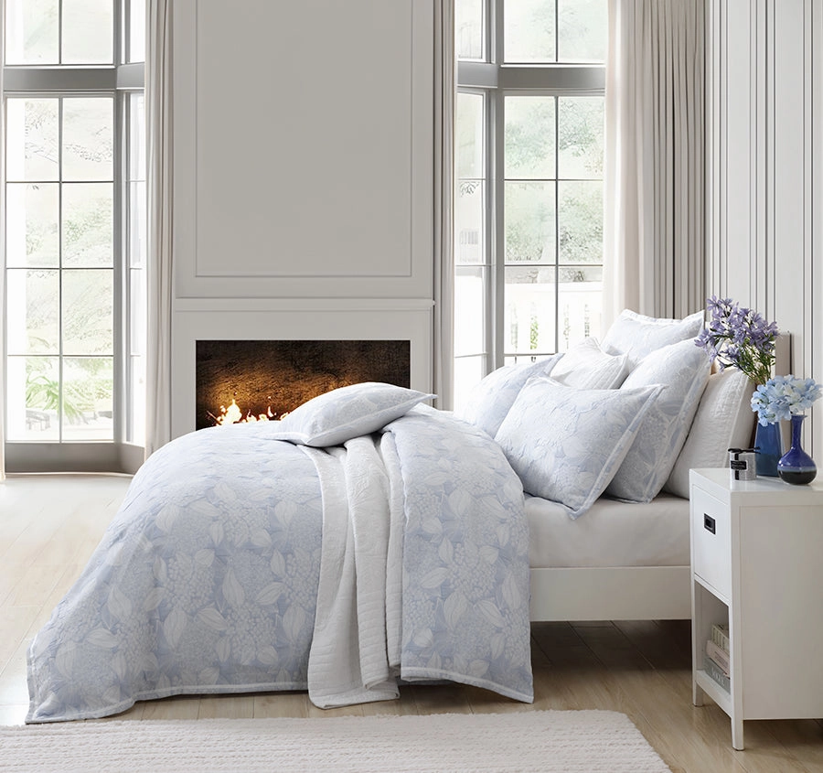 Hydrangea Quilt Cover Set Range Chambray
