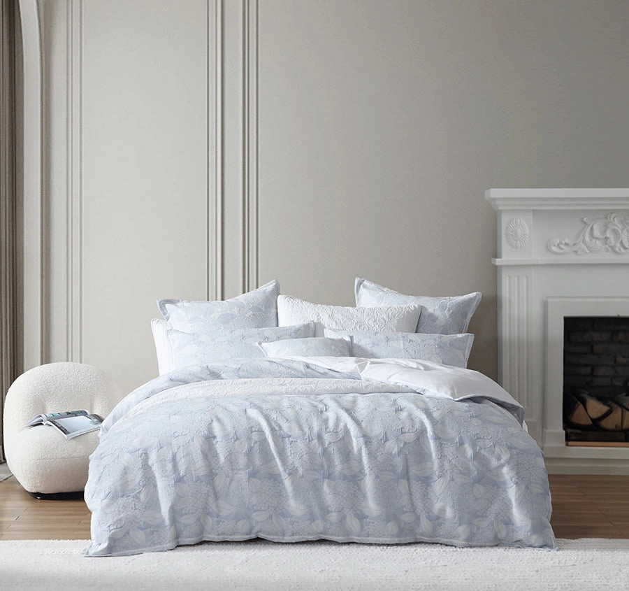 Hydrangea Quilt Cover Set Range Chambray