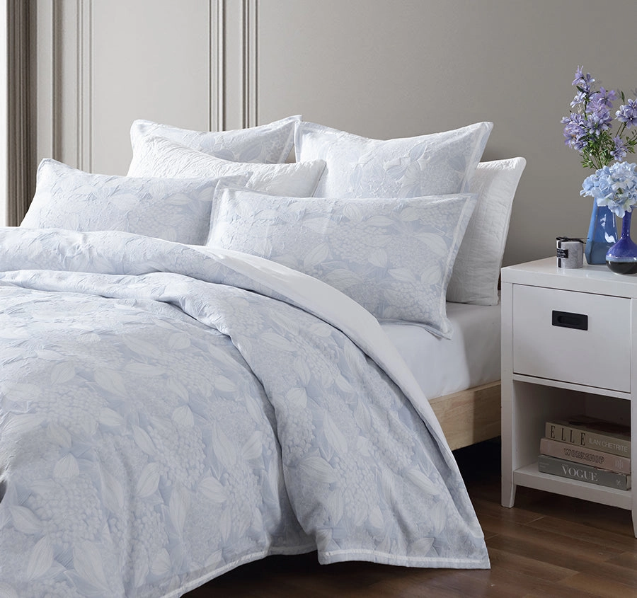 Hydrangea Quilt Cover Set Range Chambray