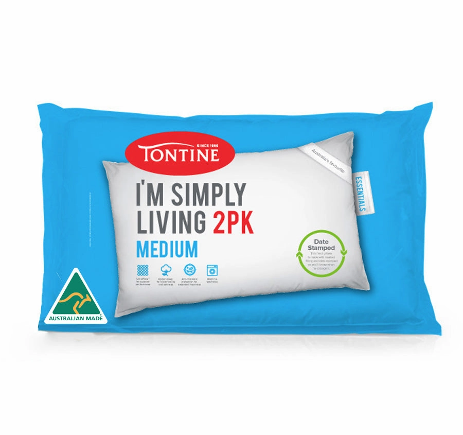 I'm Simply Living 2 Pack Medium Pillow