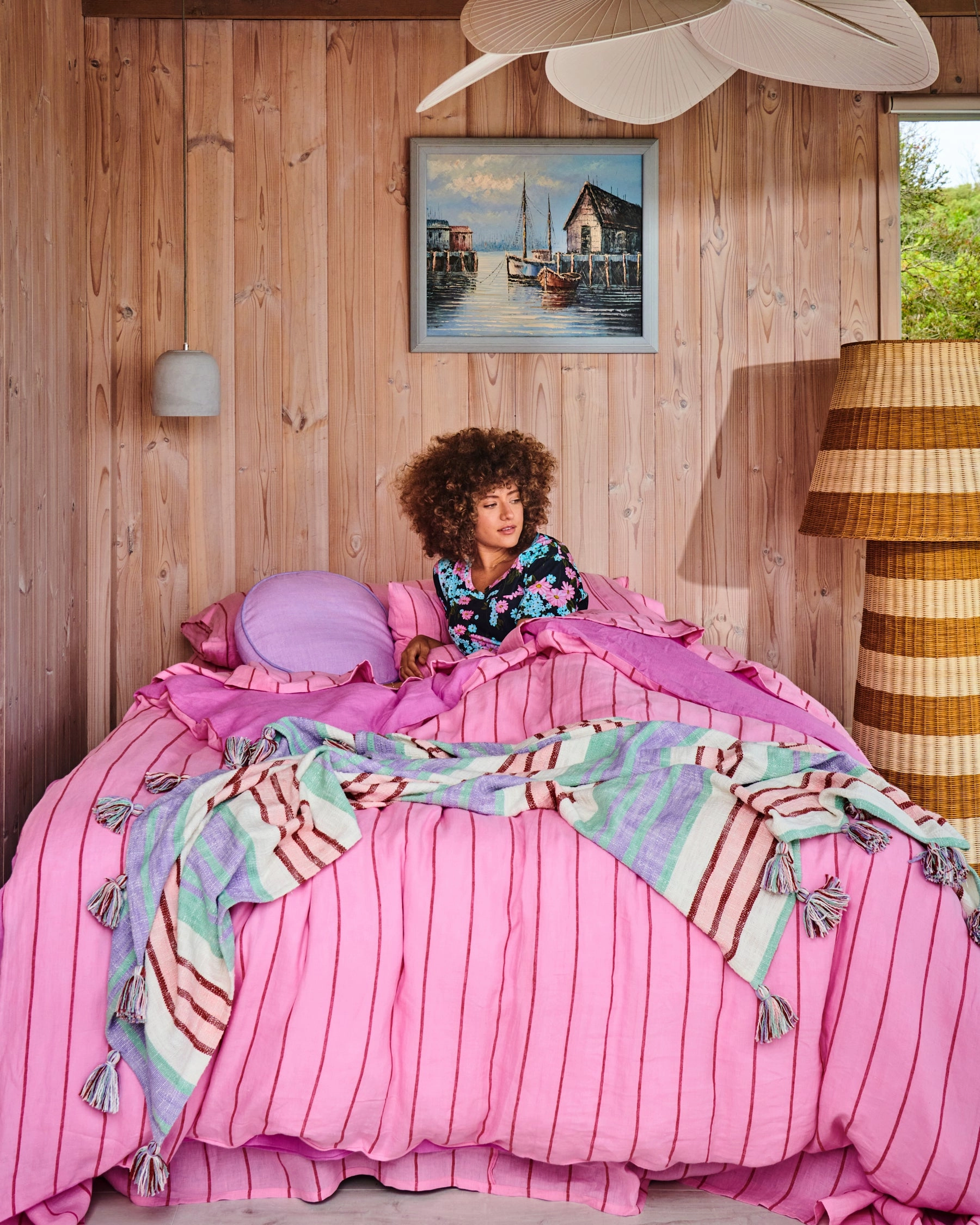 Iced Vovo Stripe Linen Quilt Cover (US)