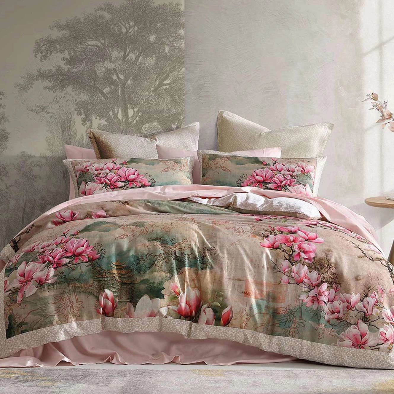 Ikigai Magnolia Quilt Cover Set by Logan and Mason