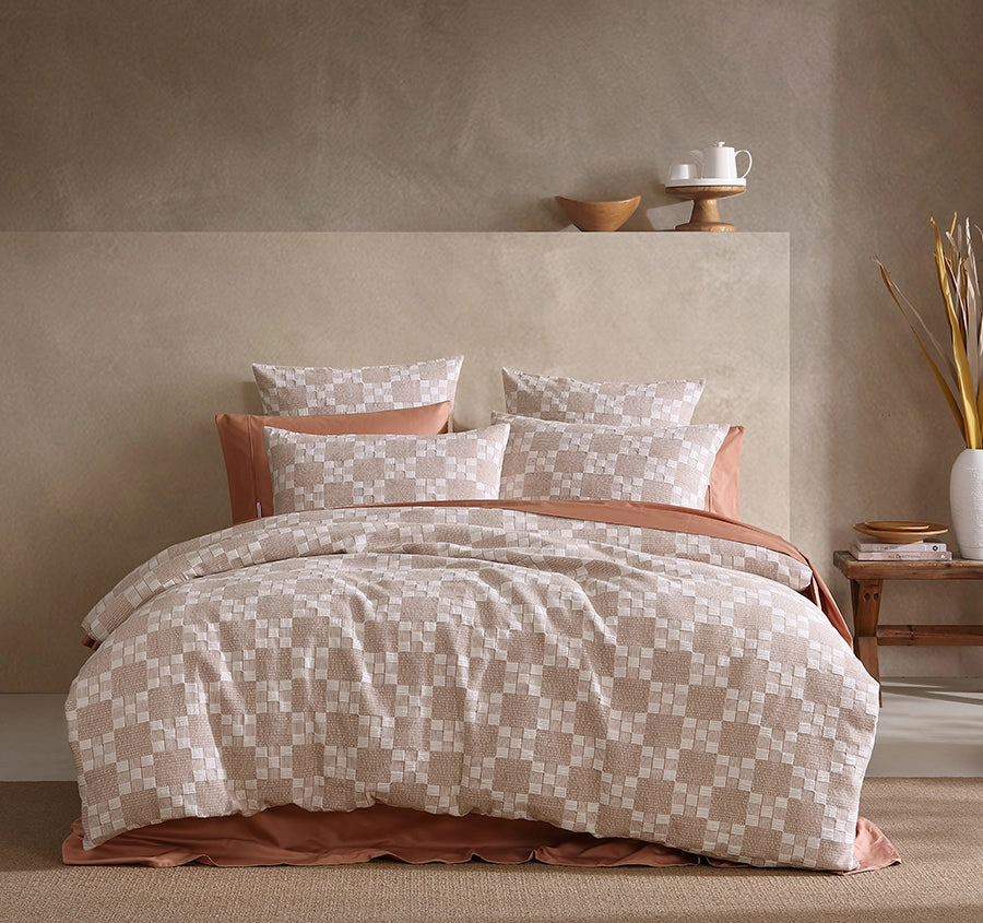 Indi Quilt Cover Set Range Stone