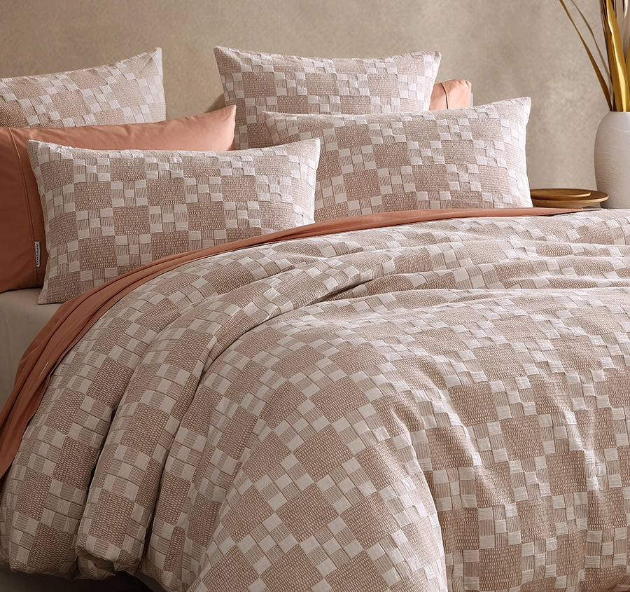 Indi Quilt Cover Set Range Stone