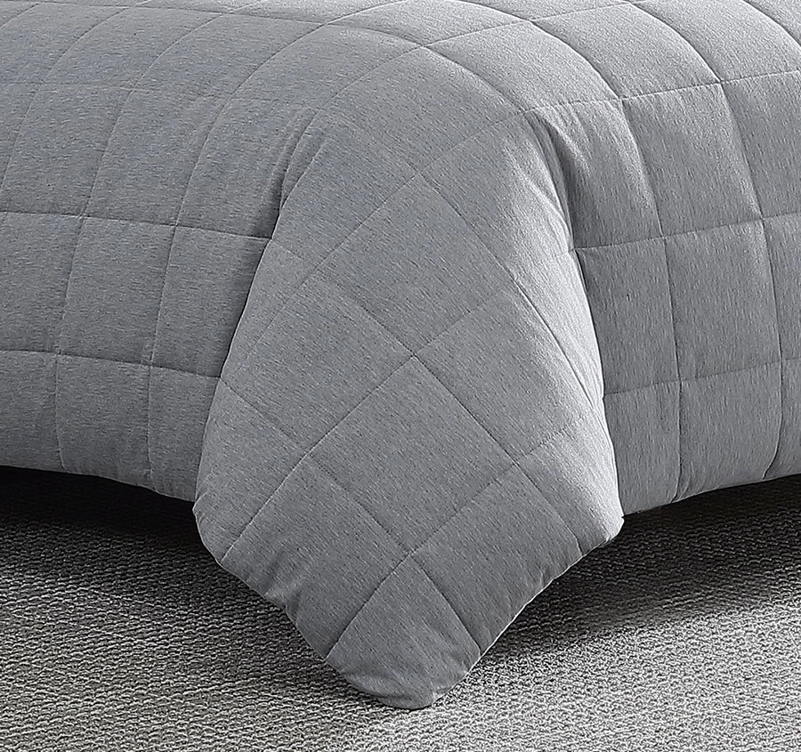 Jersey Marle Quilt Cover Set Range Grey