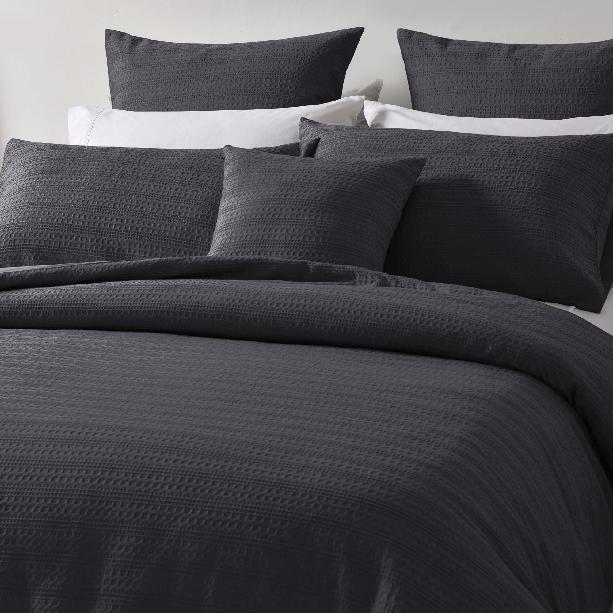 Kahlani Charcoal Quilt Cover Set By Bianca