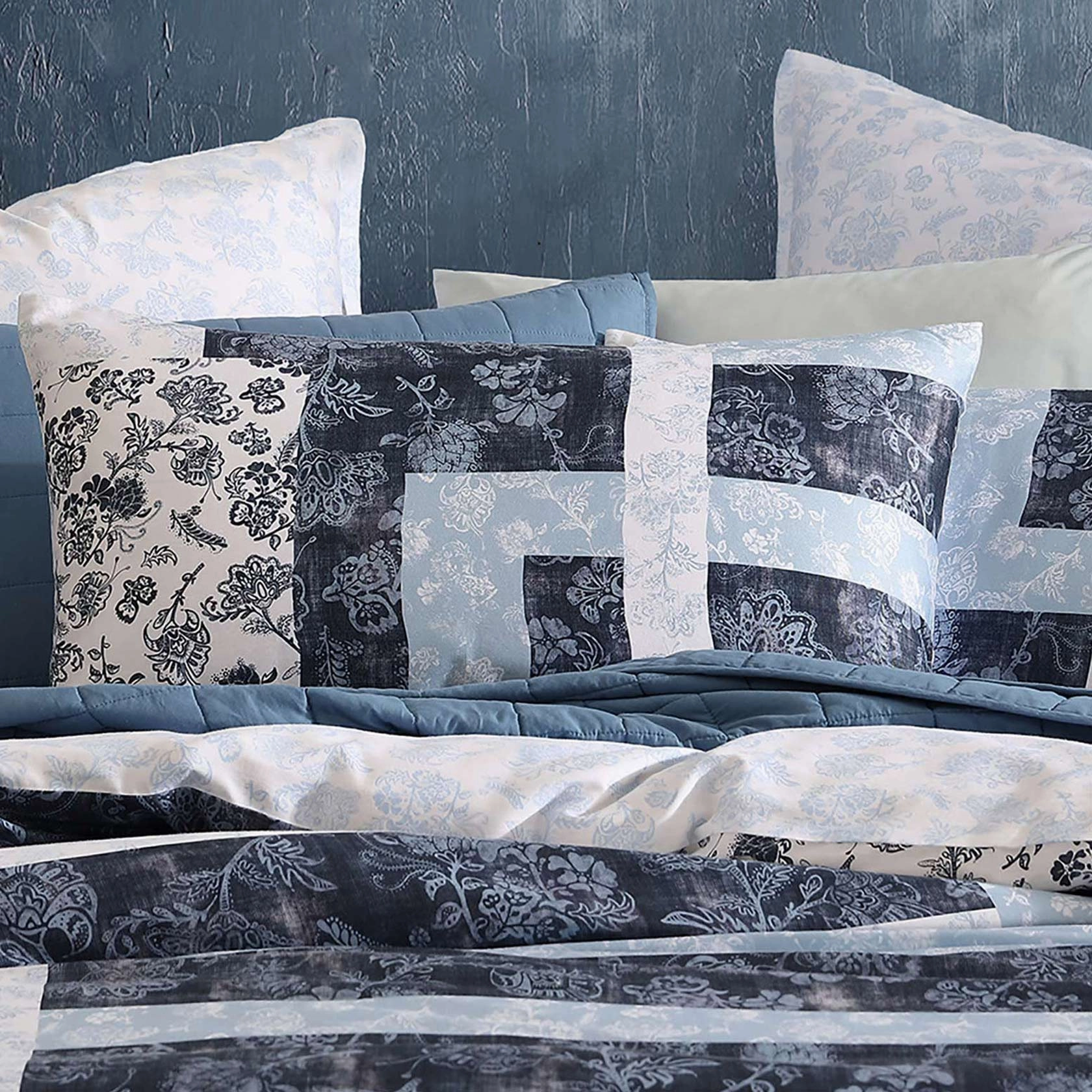 Kai Blue Quilt Cover Set by Logan and Mason