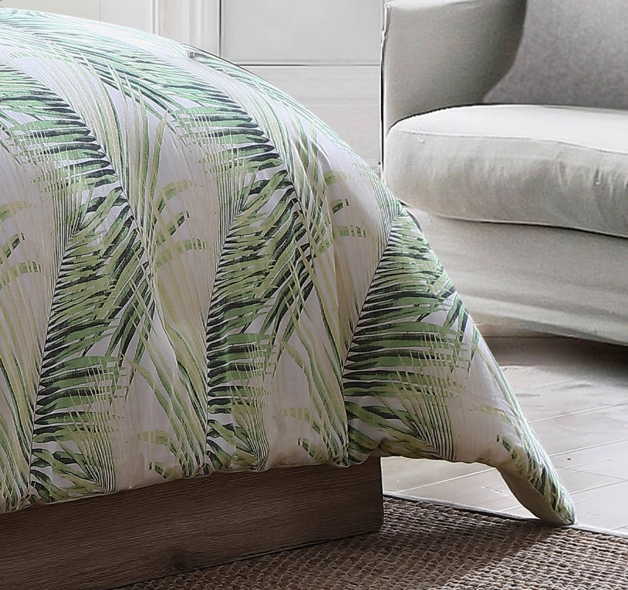 Kauai Quilt Cover Set Range Jasmine Green