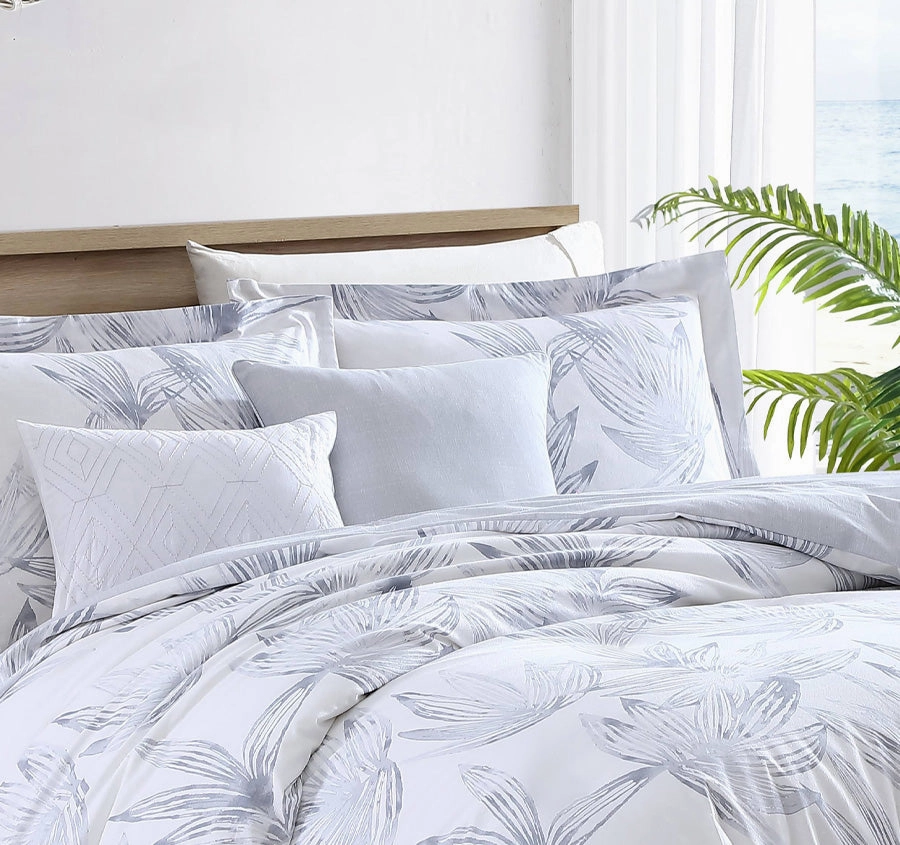 Kayo Quilt Cover Set Range Pelican Grey