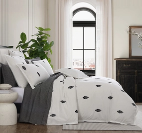 Khari Quilt Cover Set Range Charcoal