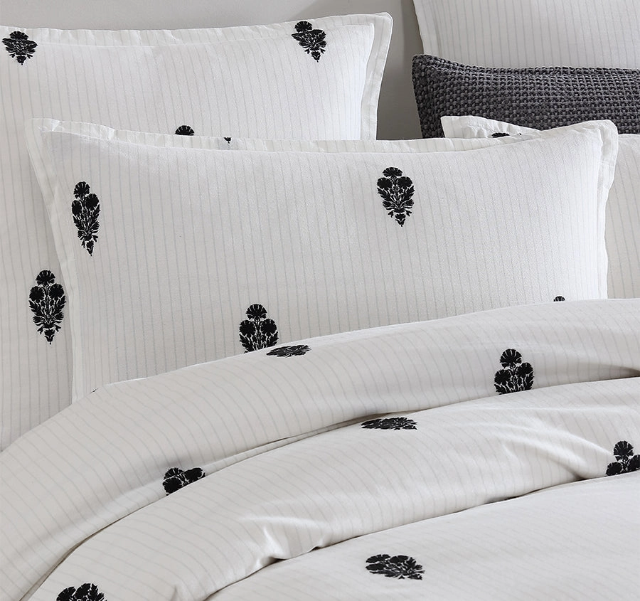 Khari Quilt Cover Set Range Charcoal