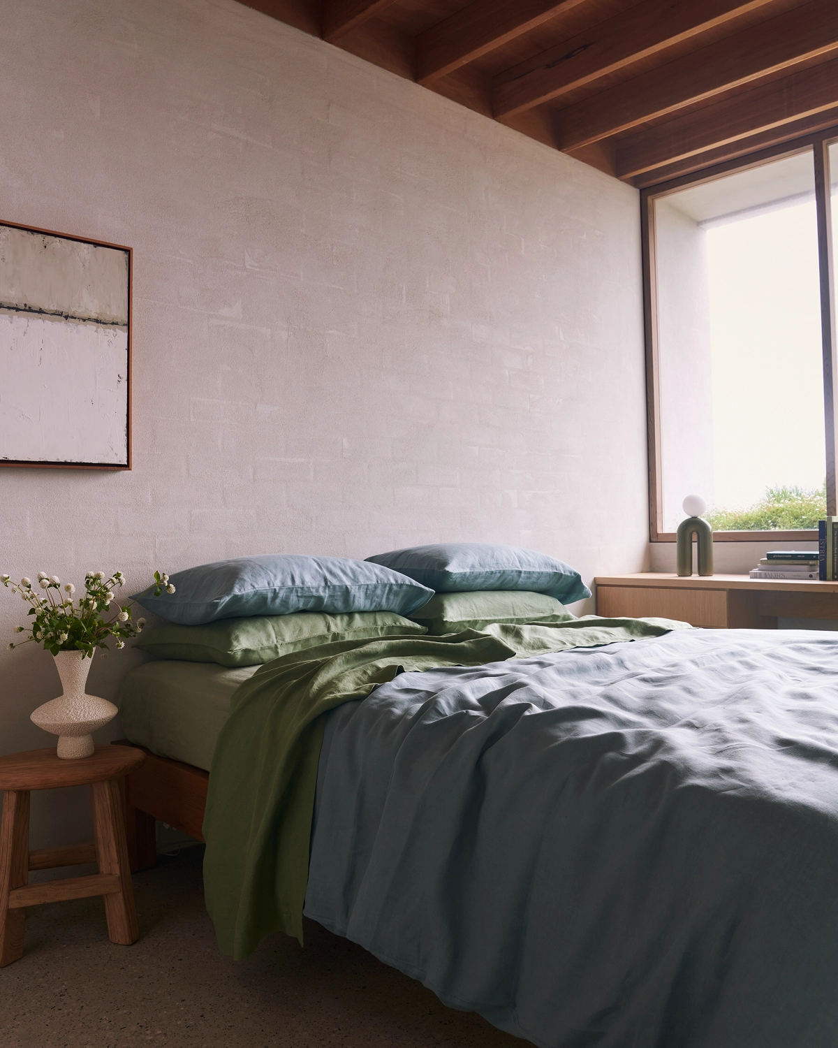 Lagoon 100% French Flax Linen Duvet Cover