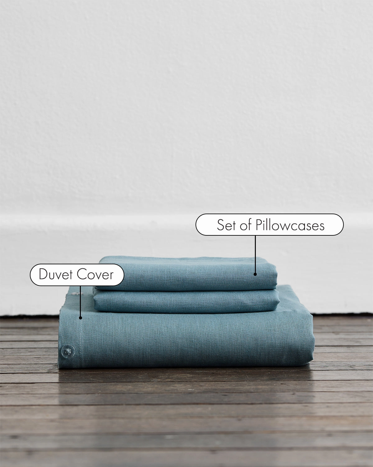 Lagoon 100% French Flax Linen Duvet Cover Set