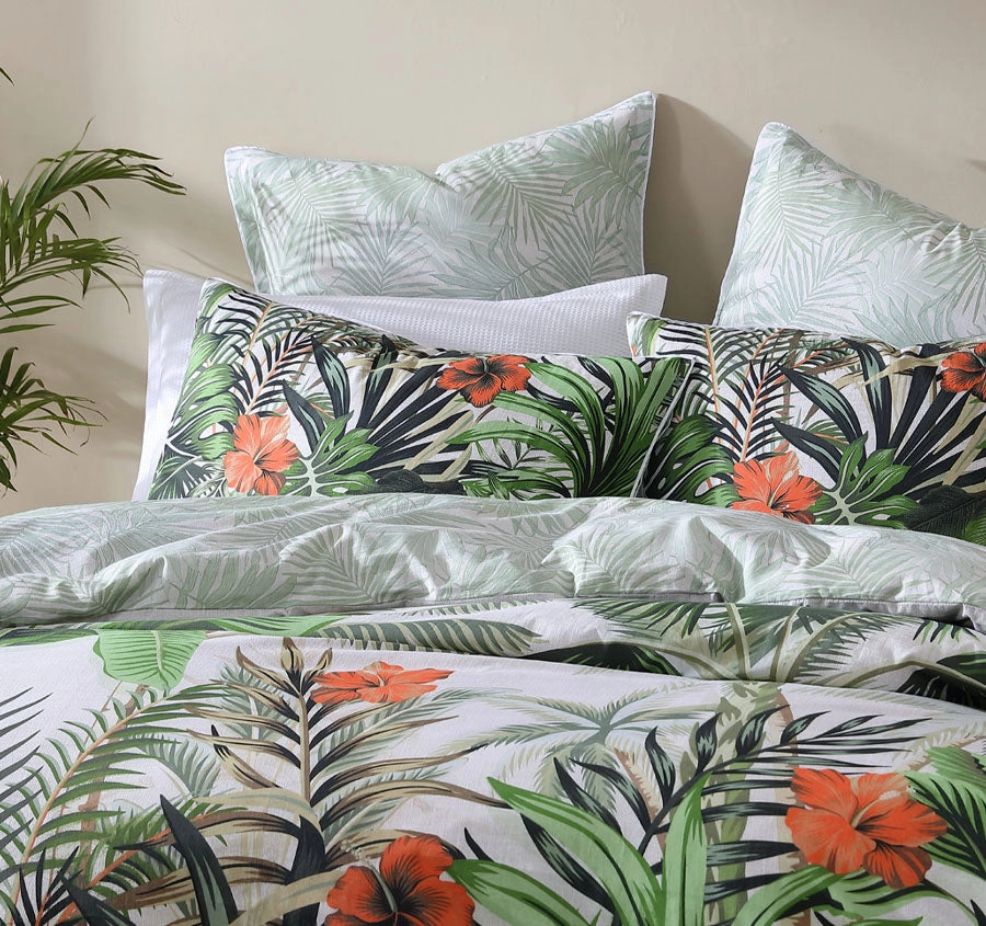 Lanai Palm Quilt Cover Set Range