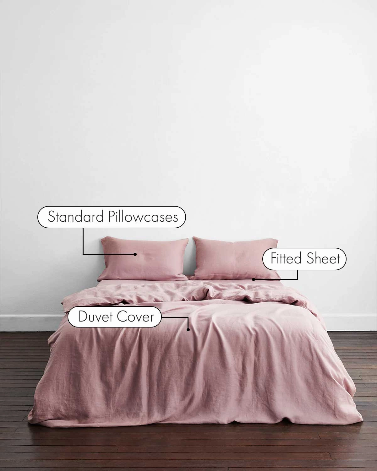 Lavender 100% French Flax Linen Bedding Set