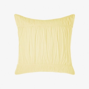 Layla Lemon European Pillowcase by Linen House