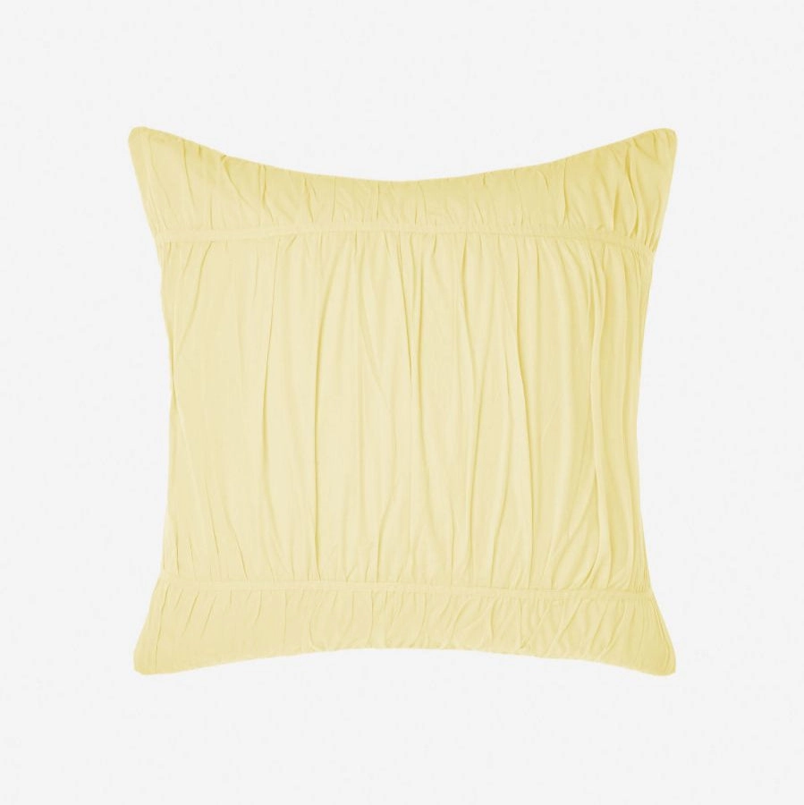 Layla Lemon European Pillowcase by Linen House