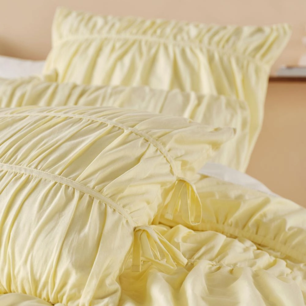 Layla Lemon Quilt Cover Set by Linen House