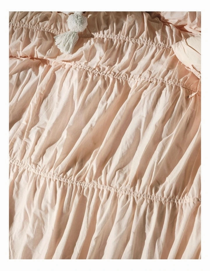 Layla Pink Quilt Cover Set by Linen House