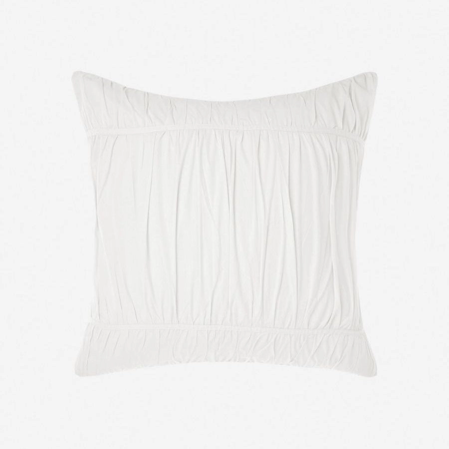 Layla White European Pillowcase by Linen House