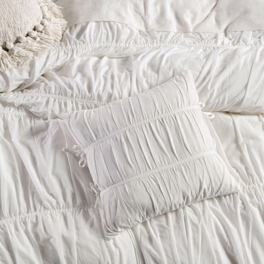 Layla White Quilt Cover Set by Linen House