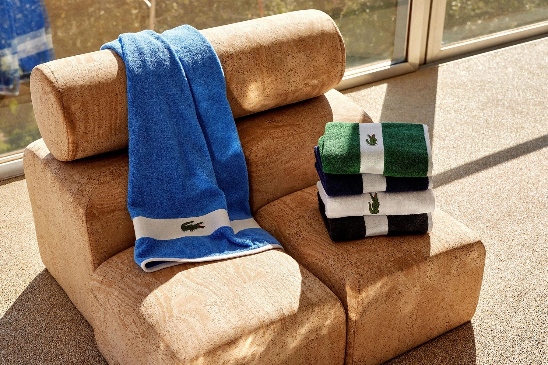 LCASUAL Aerien Bath Sheet by Lacoste