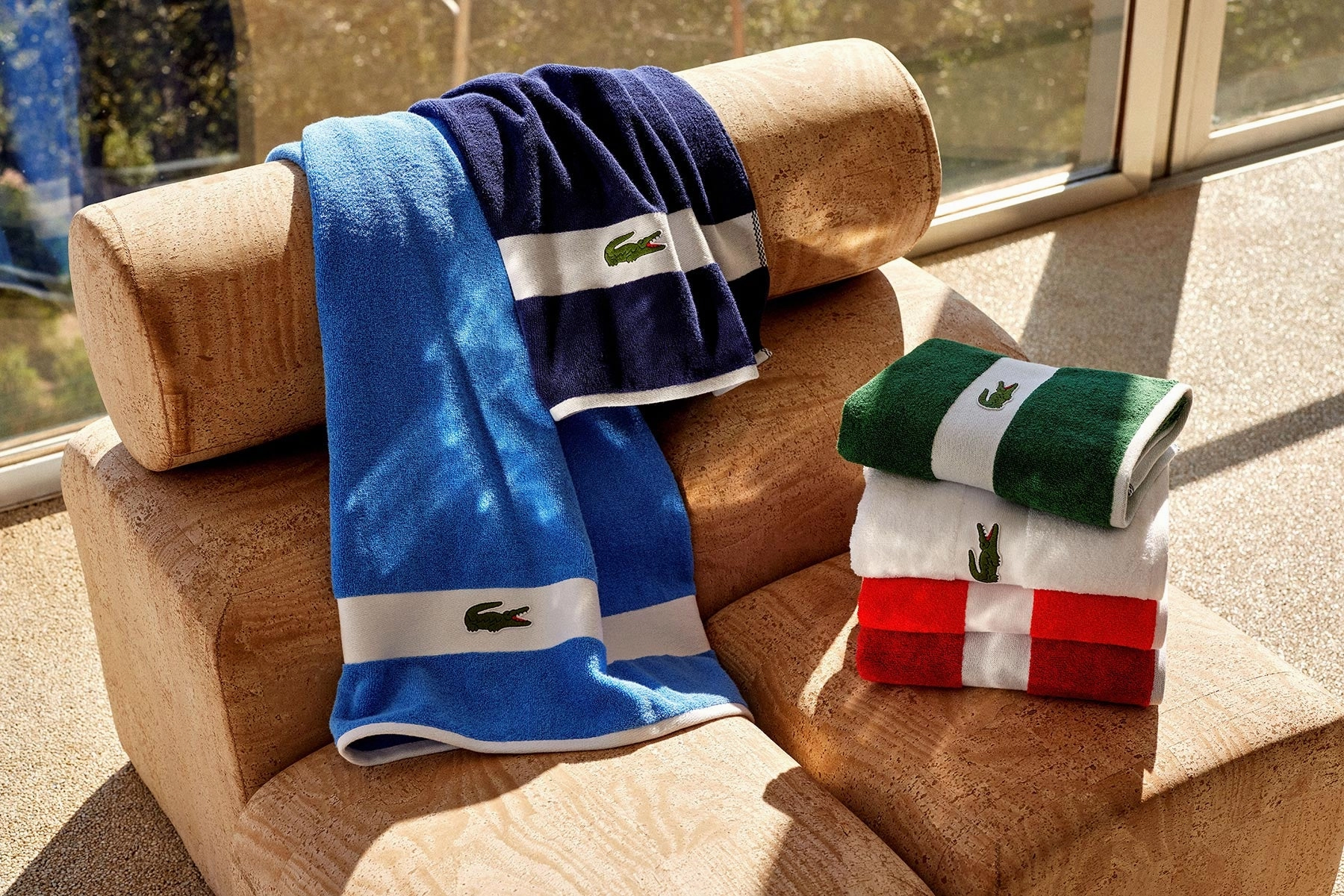 LCASUAL Aerien Bath Towel by Lacoste