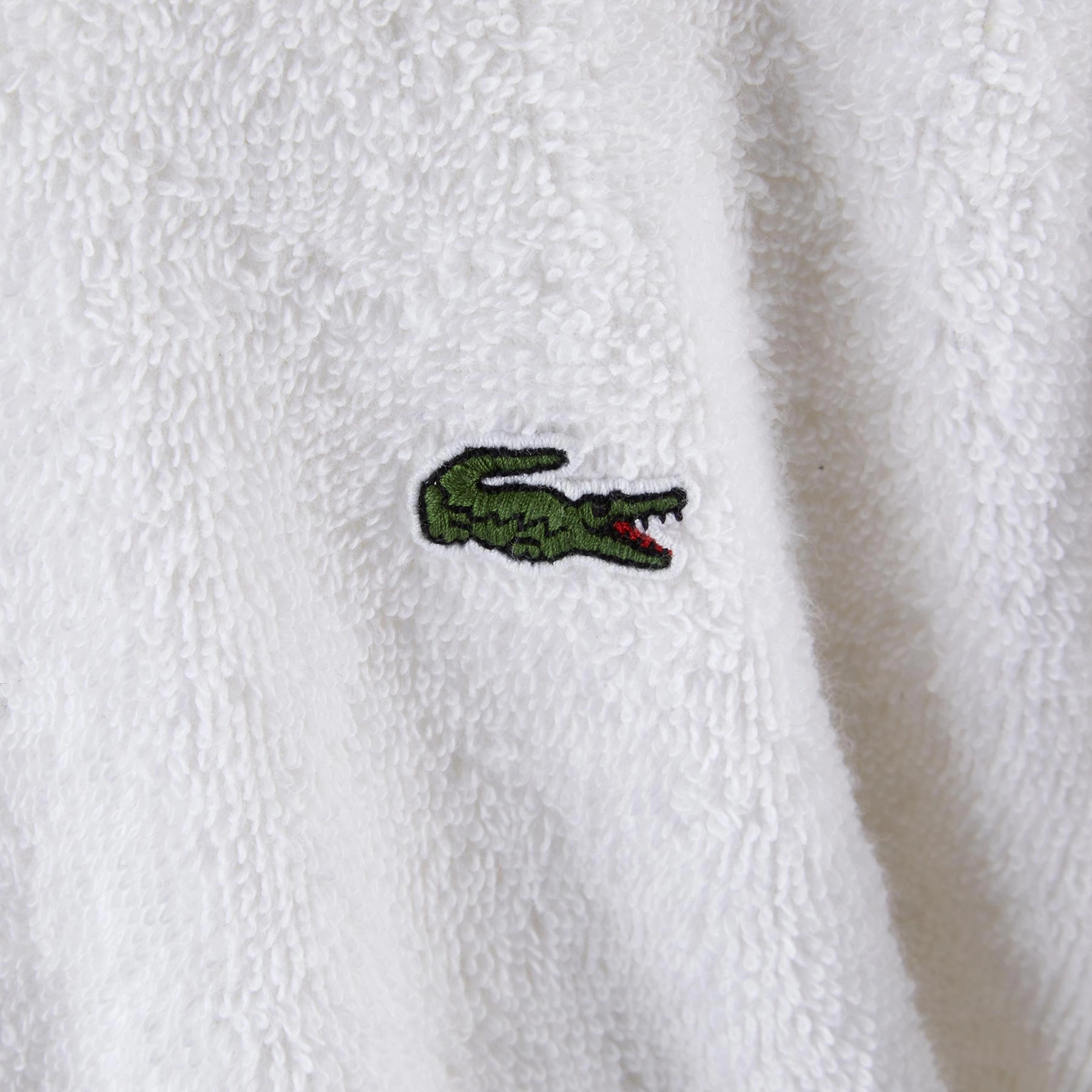 LDEFILE White 400gsm Bath Robe by Lacoste