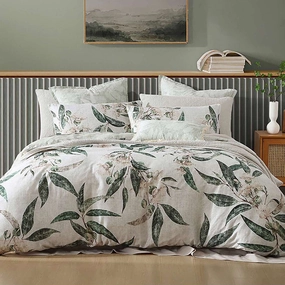 Leeton Eucalyptus Quilt Cover Set by Logan and Mason