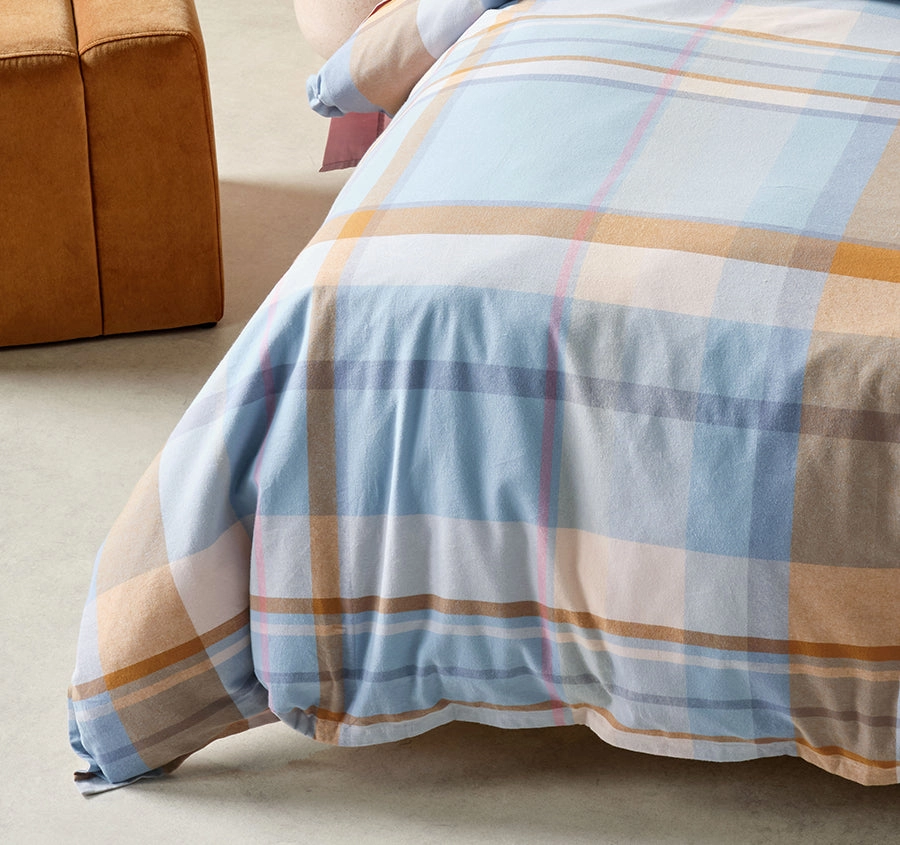 Lennon Quilt Cover Set Range Blue