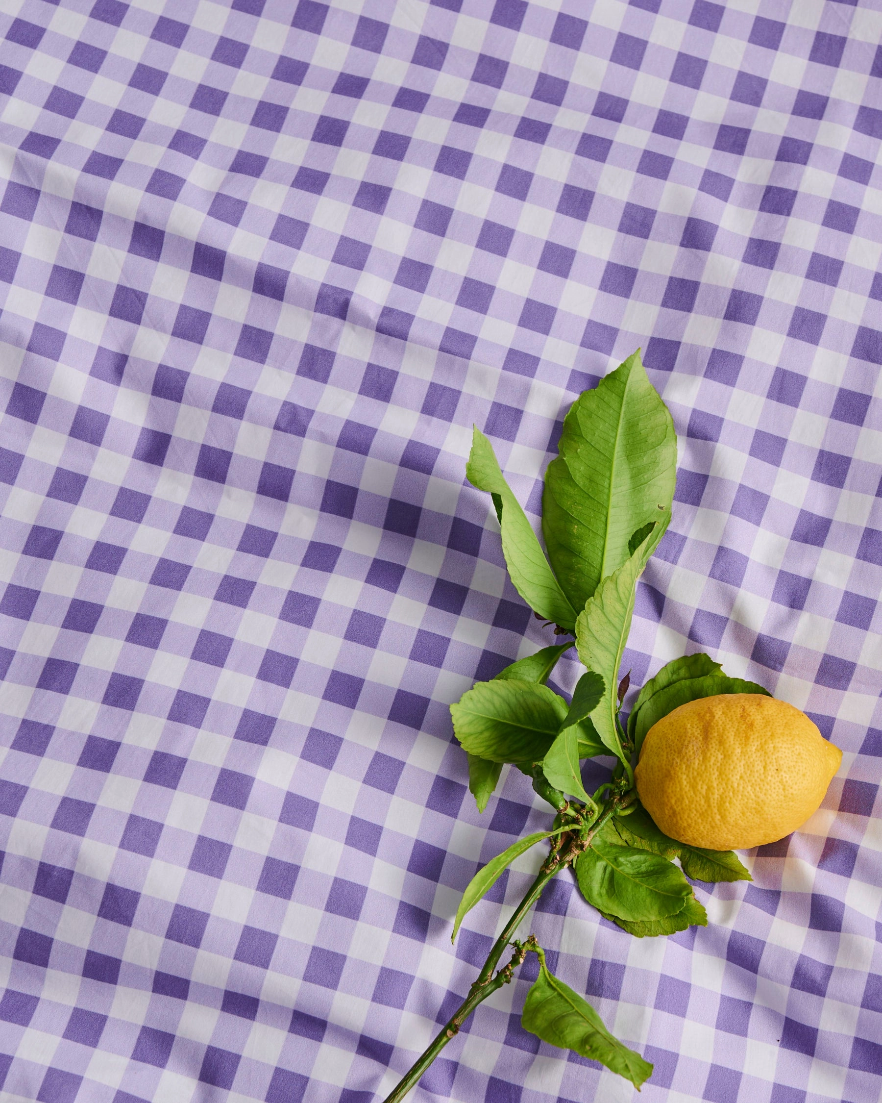 Lilac Gingham Organic Cotton Quilt Cover (US)
