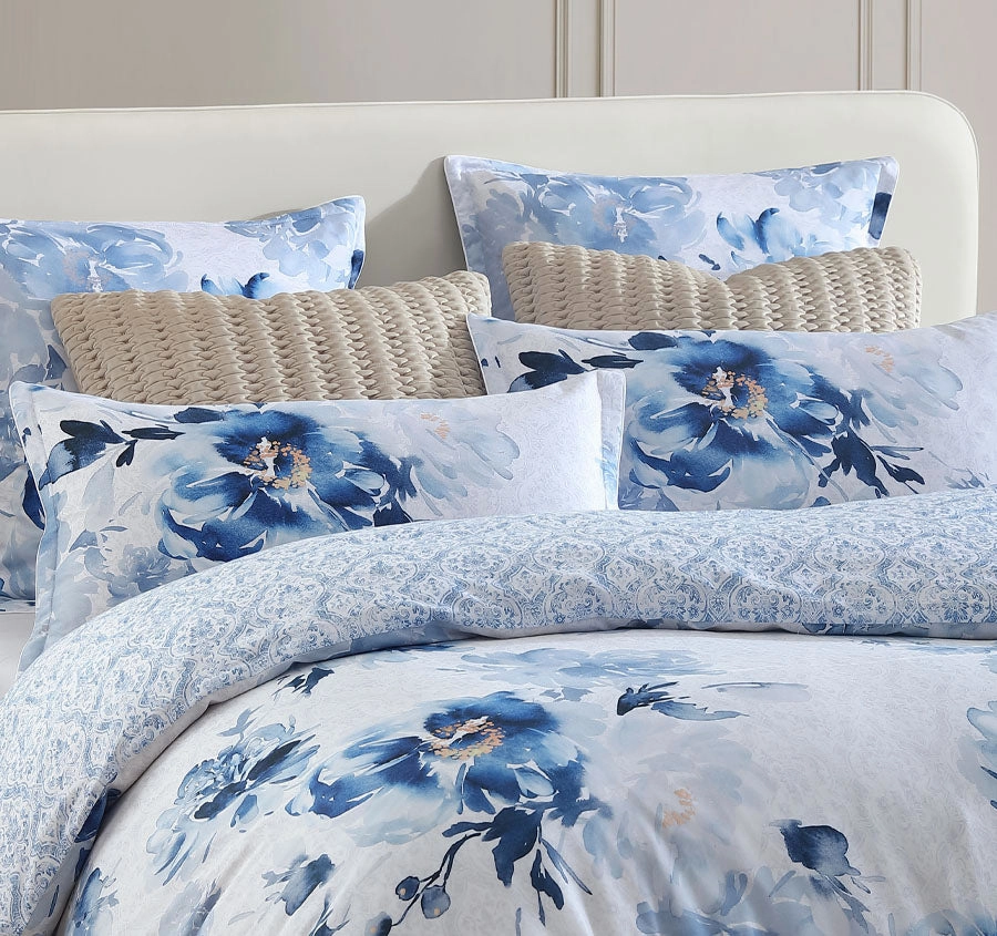 Lilibet Quilt Cover Set Range Blue