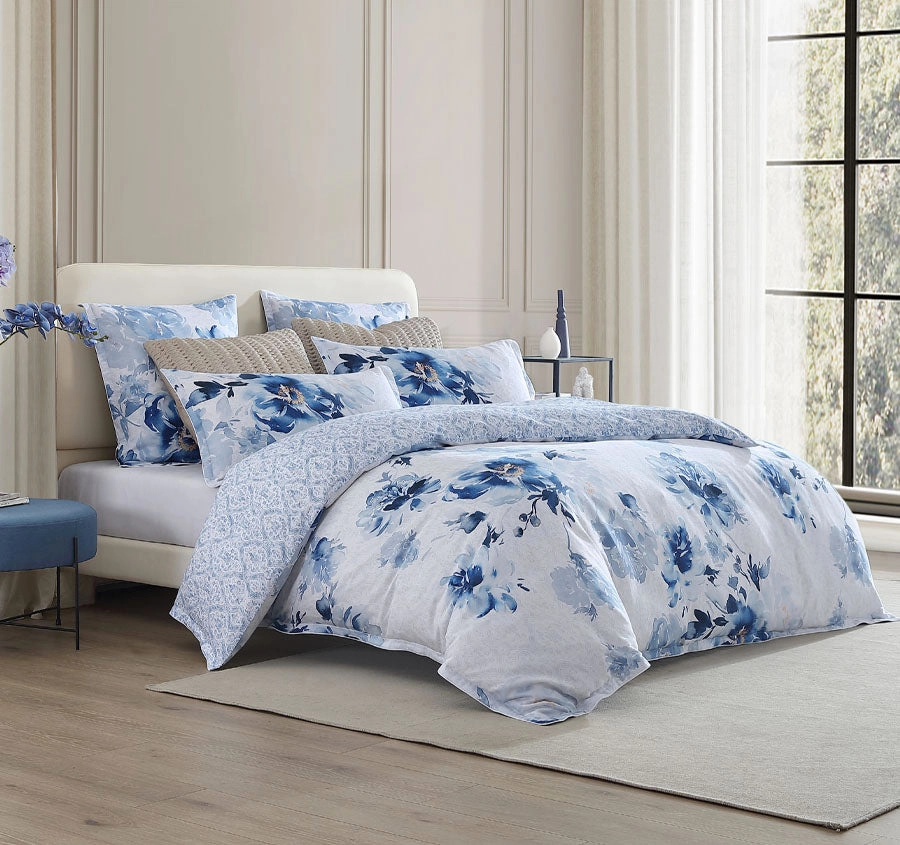 Lilibet Quilt Cover Set Range Blue