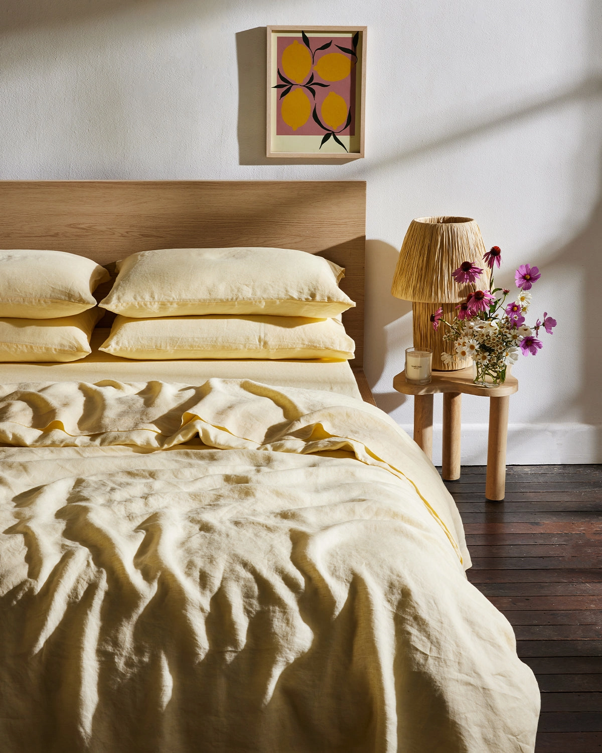 Limoncello 100% French Flax Linen Bedding Set