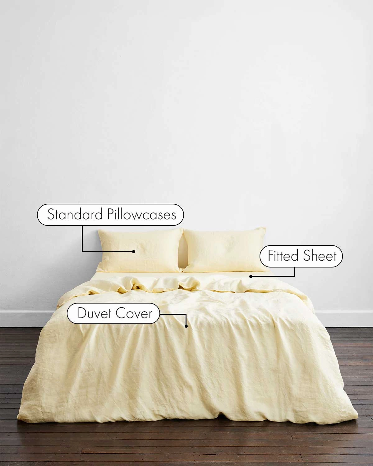 Limoncello 100% French Flax Linen Bedding Set