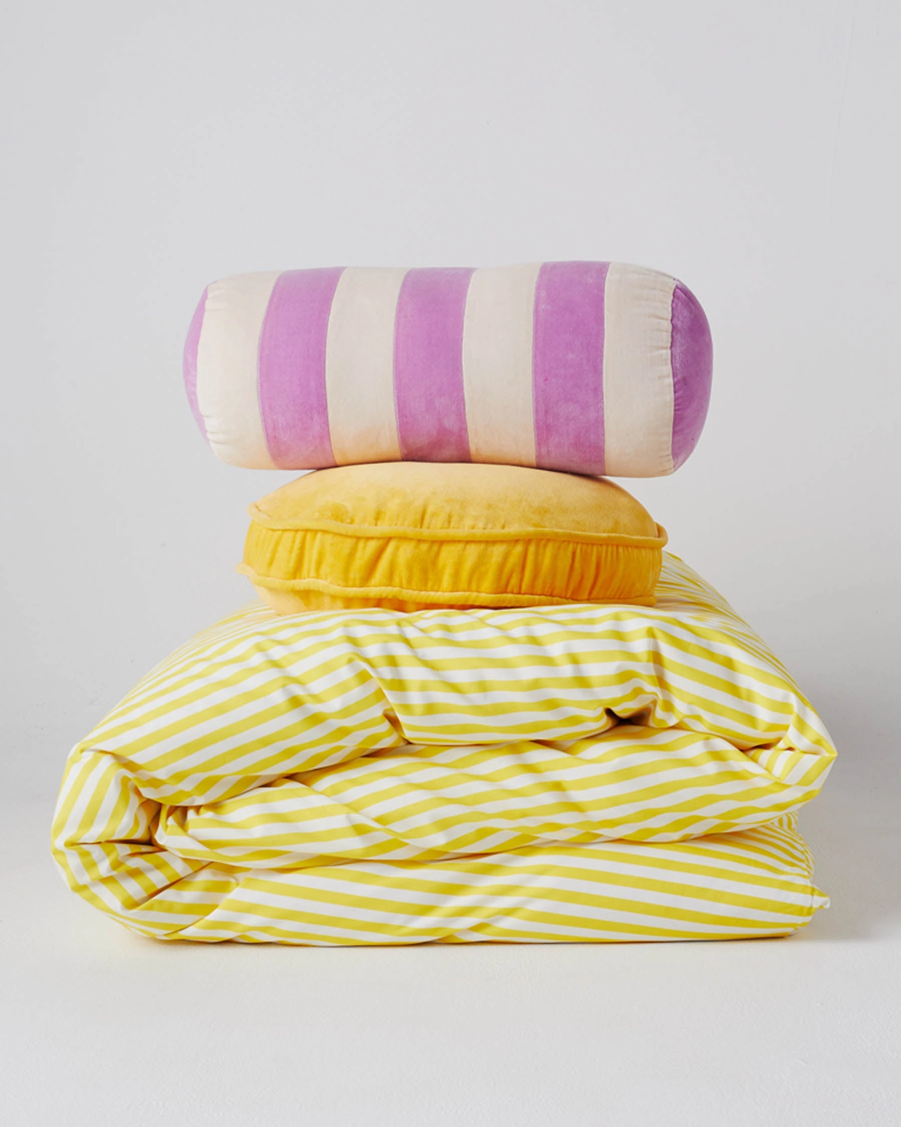 Limoncello Stripe Organic Cotton Quilt Cover (US)
