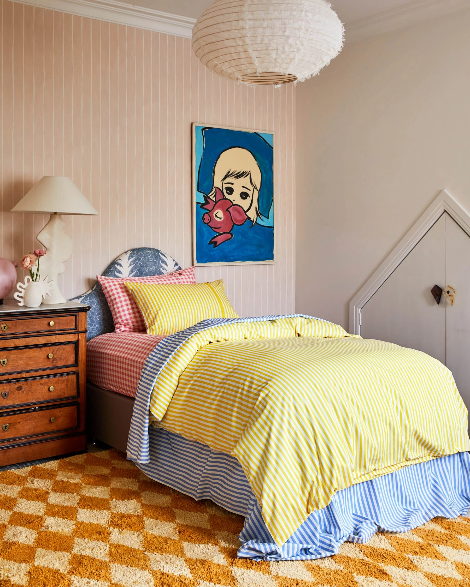 Limoncello Stripe Organic Cotton Quilt Cover (US)