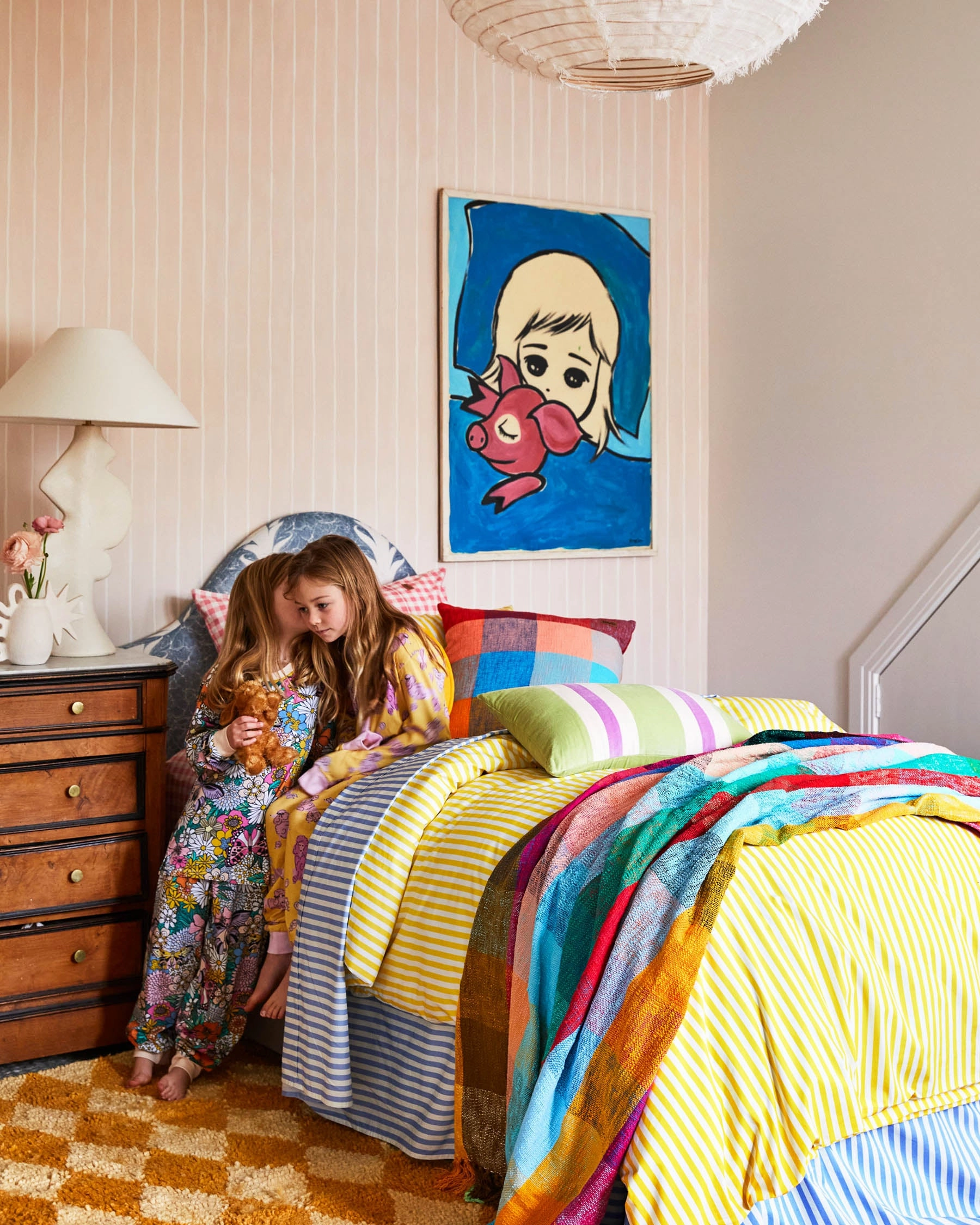 Limoncello Stripe Organic Cotton Quilt Cover (US)