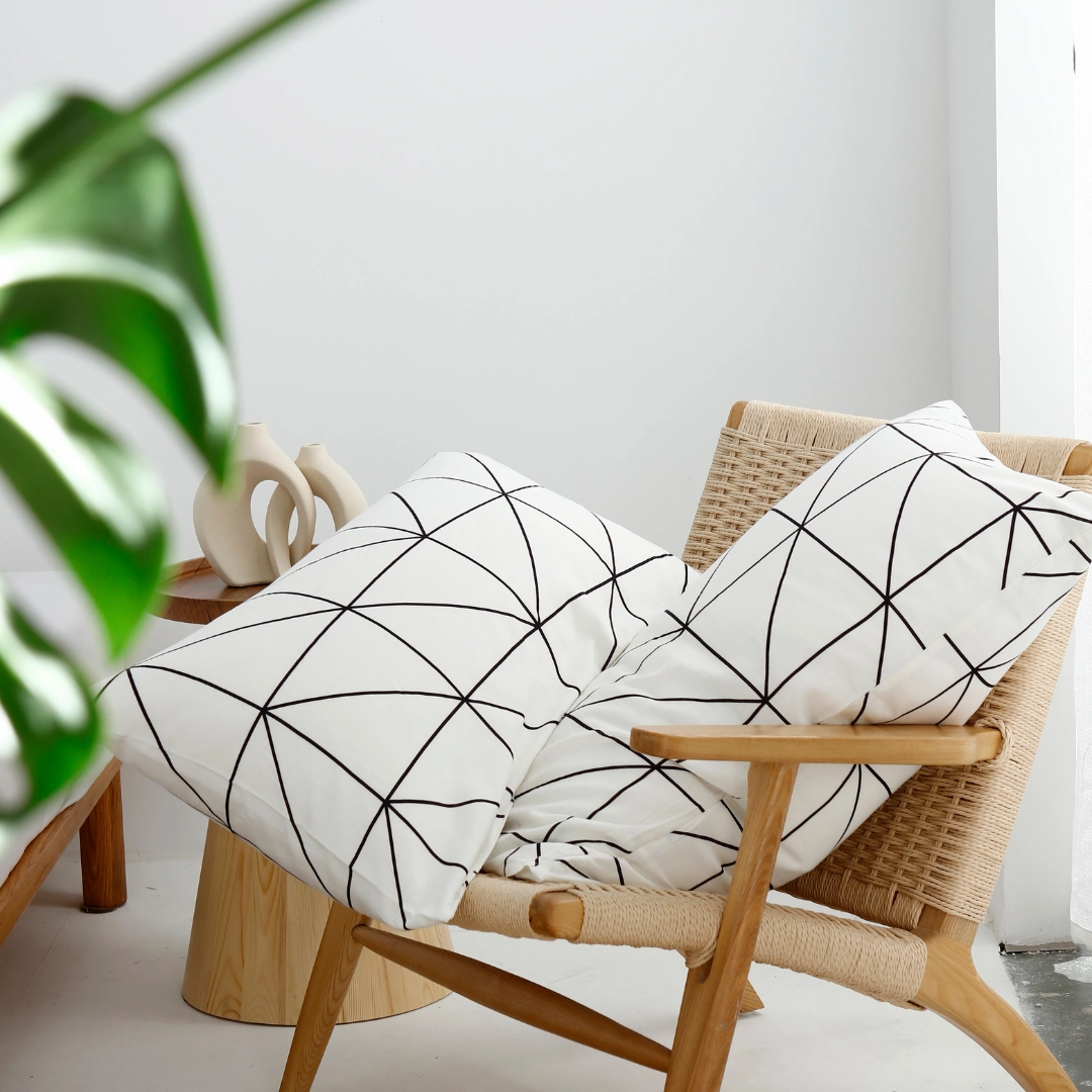 Linen Bamboo Aston Printed Quilt Cover Set