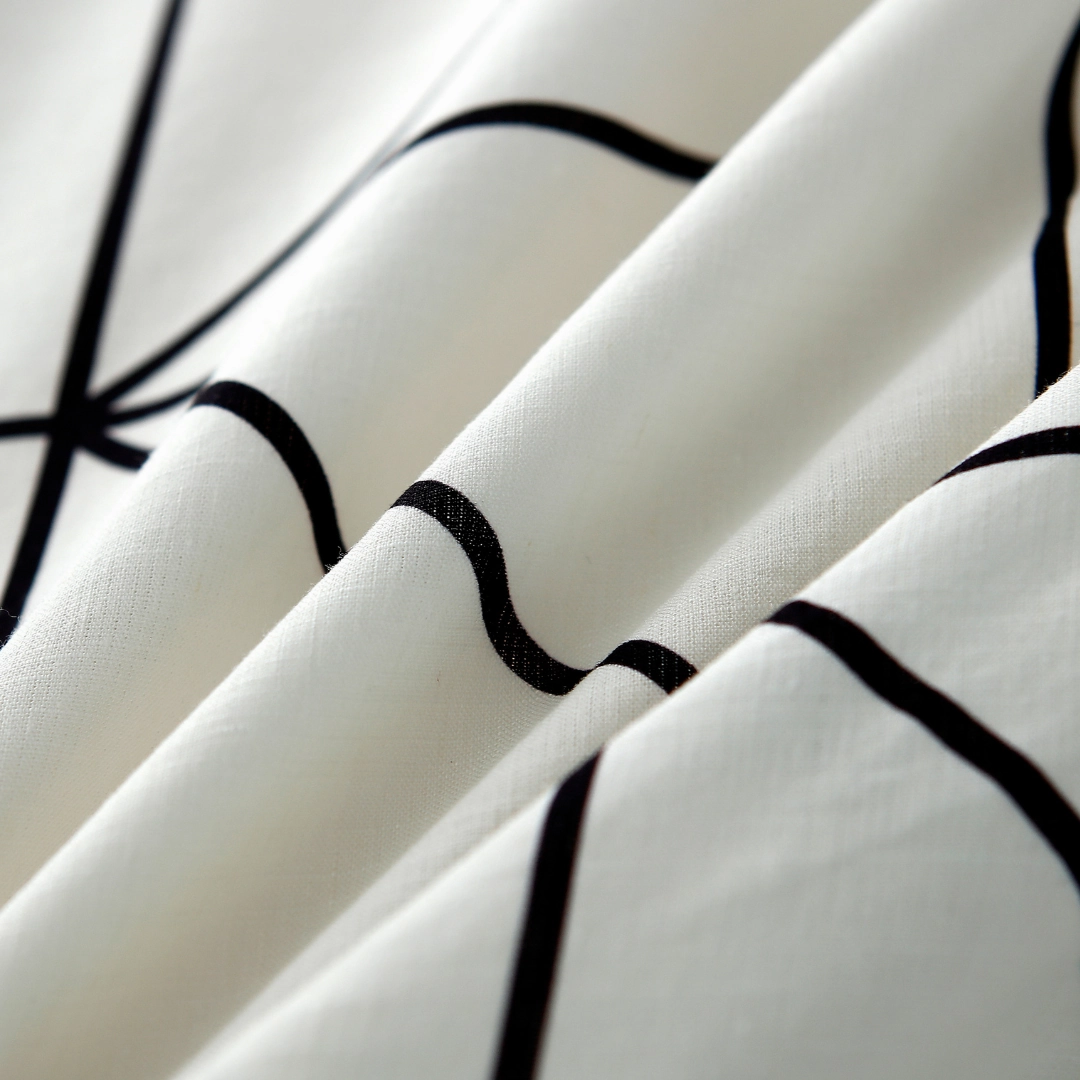 Linen Bamboo Aston Printed Quilt Cover Set