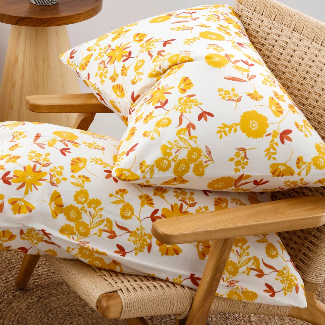 Linen Bamboo Sienna Printed Quilt Cover Set