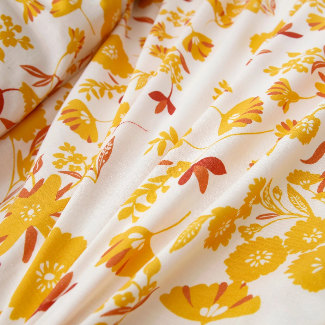 Linen Bamboo Sienna Printed Quilt Cover Set