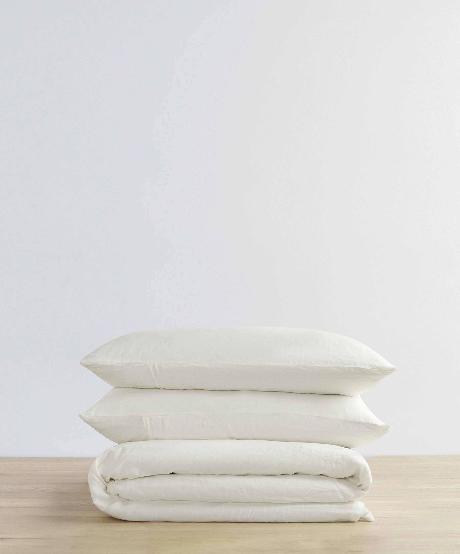 Linen Duvet Cover Set - Ivory