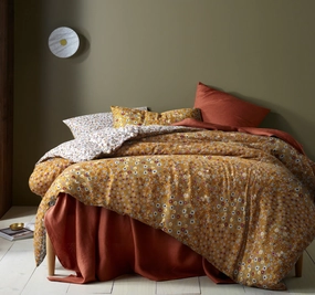 Lisa Quilt Cover Set Range Ochre
