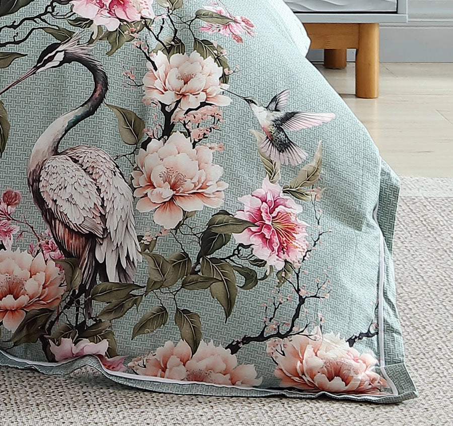 Lisha Quilt Cover Set Range Sage