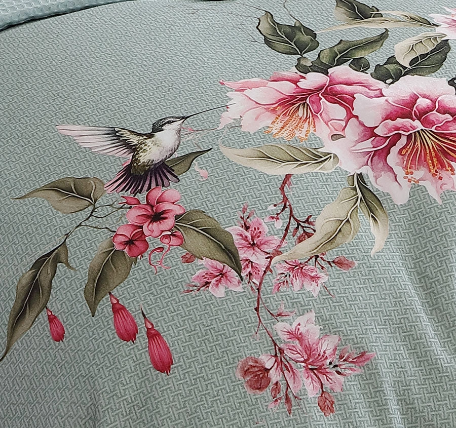 Lisha Quilt Cover Set Range Sage
