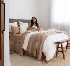 Lores Quilt Cover Set Range Stone