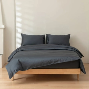Luxe Sateen Quilt Cover - Charcoal