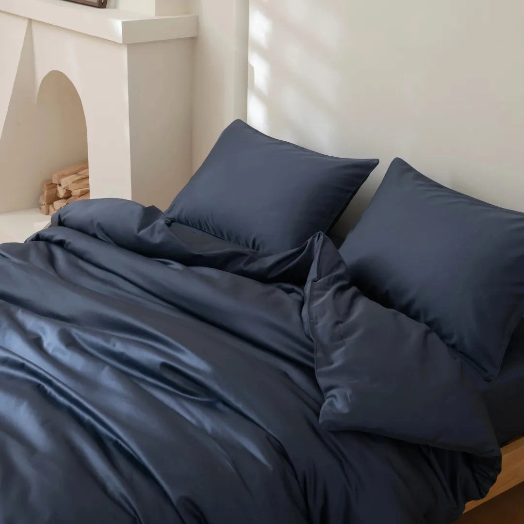 Luxe Sateen Quilt Cover - Midnight