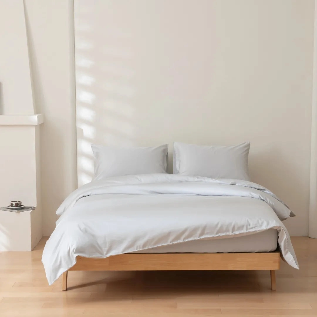 Luxe Sateen Quilt Cover - Silver